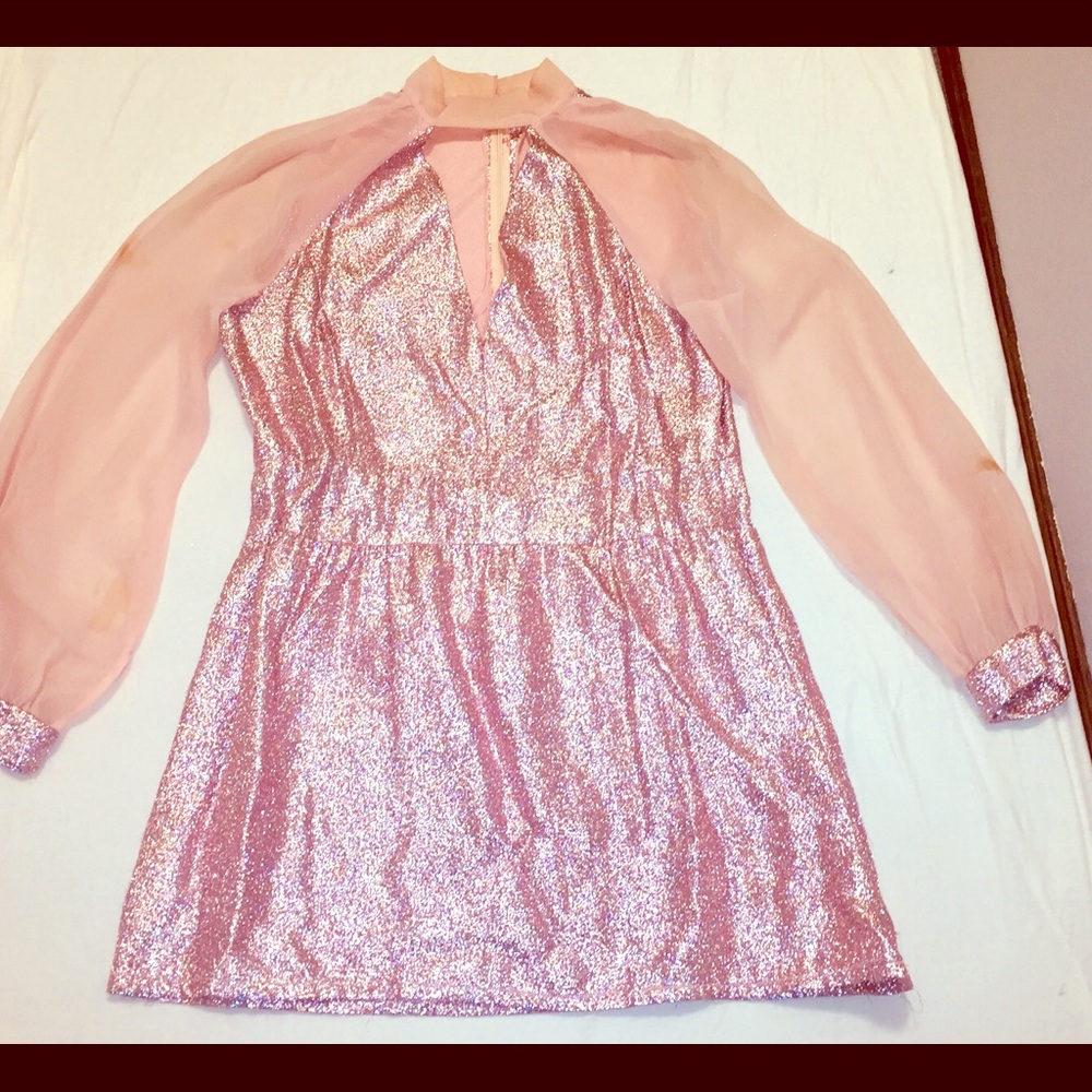 VINTAGE Sparkly Pink 60’s Dress/Costume!! OOAK!!